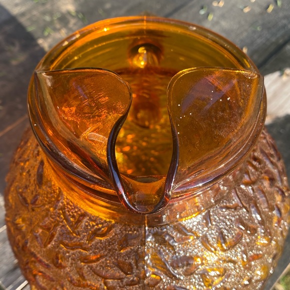 Vintage Anchor Hocking amber glass pitcher - Picture 6 of 12
